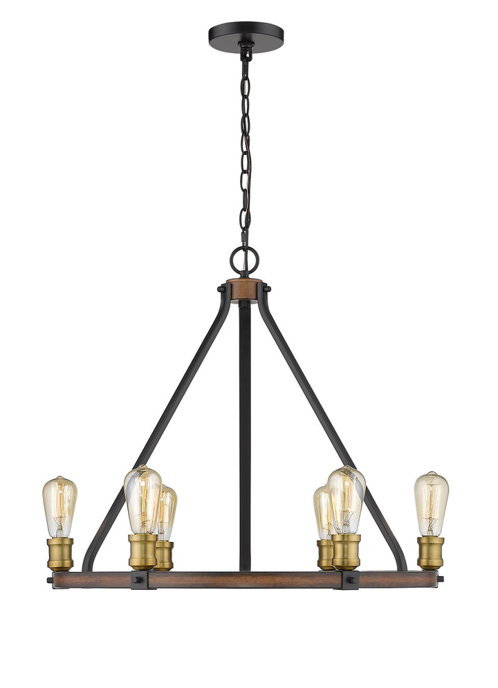 Z-Lite Kirkland 472-6RM Chandelier Light - Rustic Mahogany
