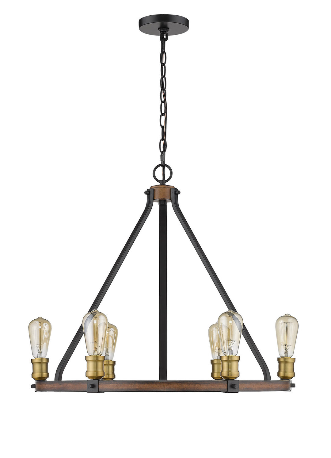 Z-Lite Kirkland 472-6RM Chandelier Light - Rustic Mahogany