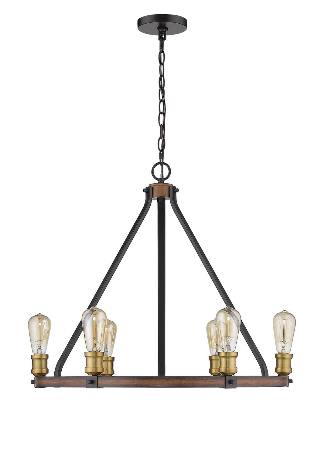 Z-Lite Kirkland 472-6RM Chandelier Light - Rustic Mahogany