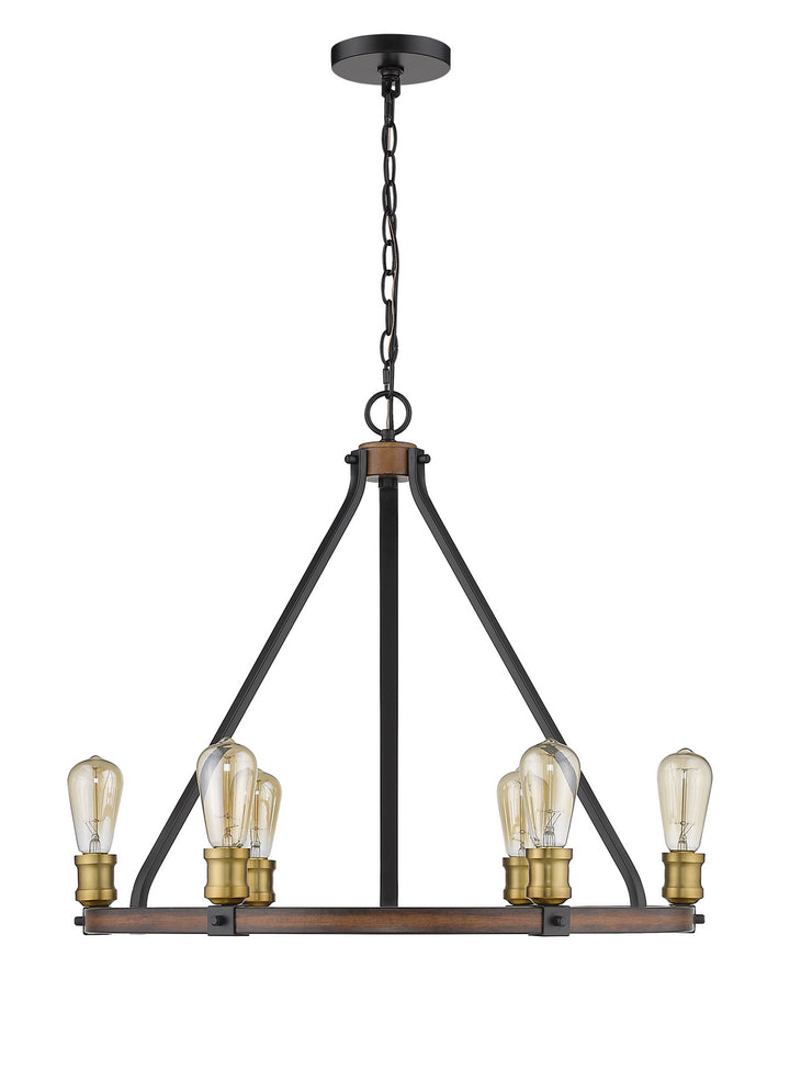 Z-Lite Kirkland 472-6RM Chandelier Light - Rustic Mahogany