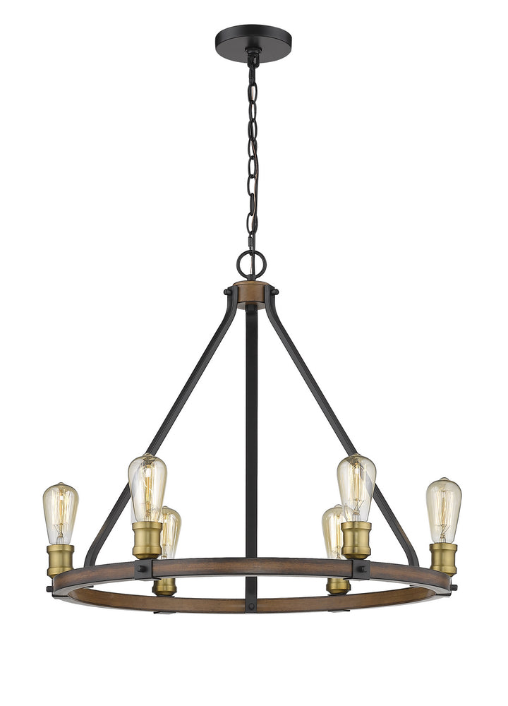 Z-Lite Kirkland 472-6RM Chandelier Light - Rustic Mahogany