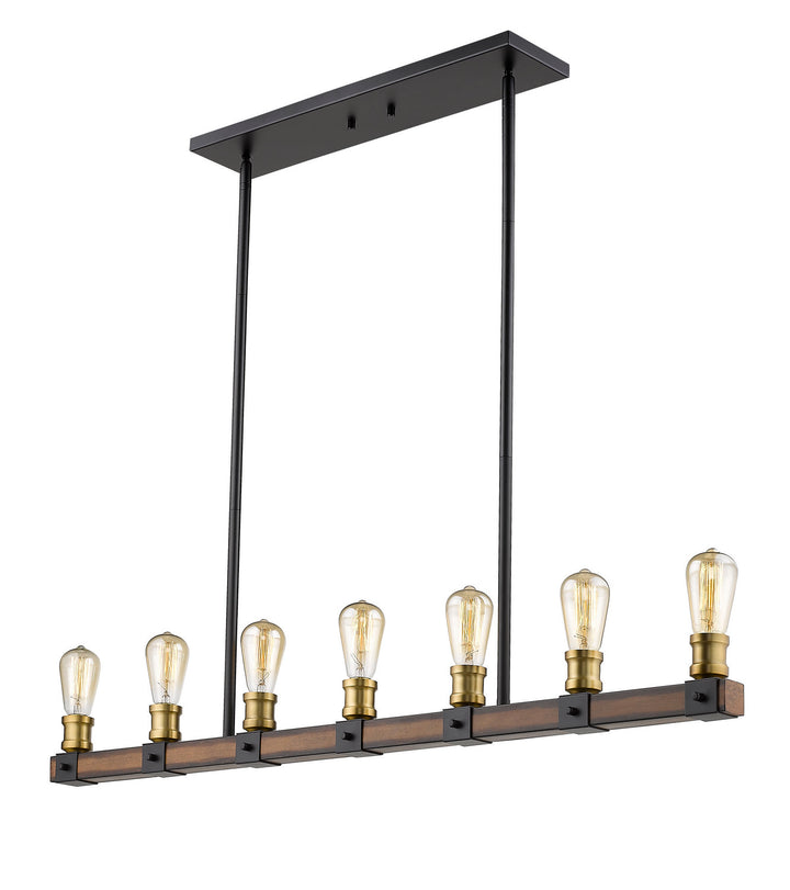 Z-Lite Kirkland 472-7L-RM Pendant Light - Rustic Mahogany