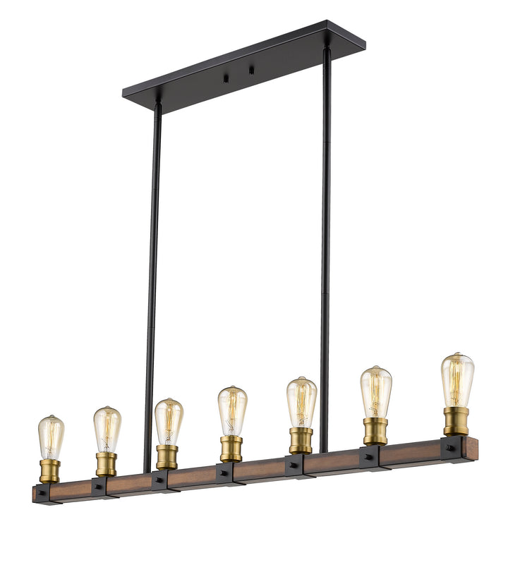 Z-Lite Kirkland 472-7L-RM Pendant Light - Rustic Mahogany