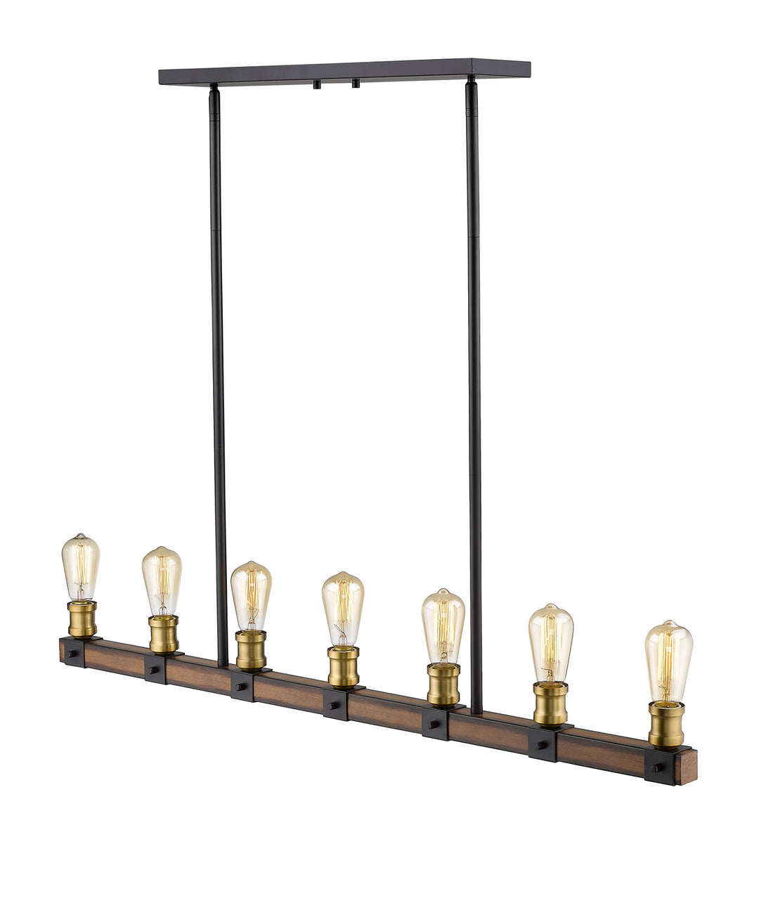 Z-Lite Kirkland 472-7L-RM Pendant Light - Rustic Mahogany
