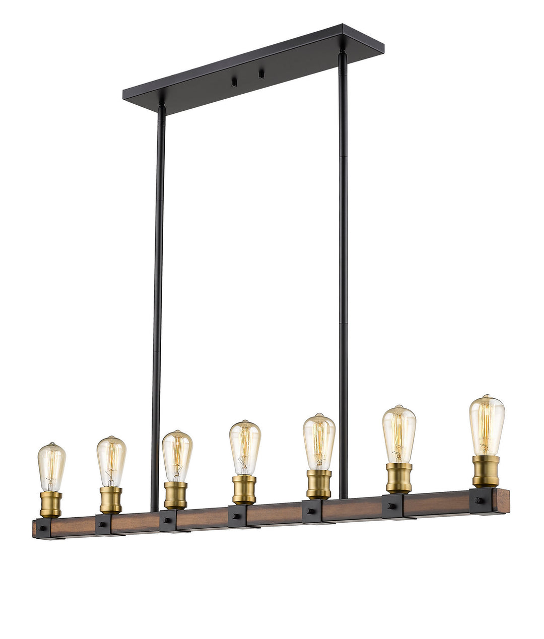 Z-Lite Kirkland 472-7L-RM Pendant Light - Rustic Mahogany