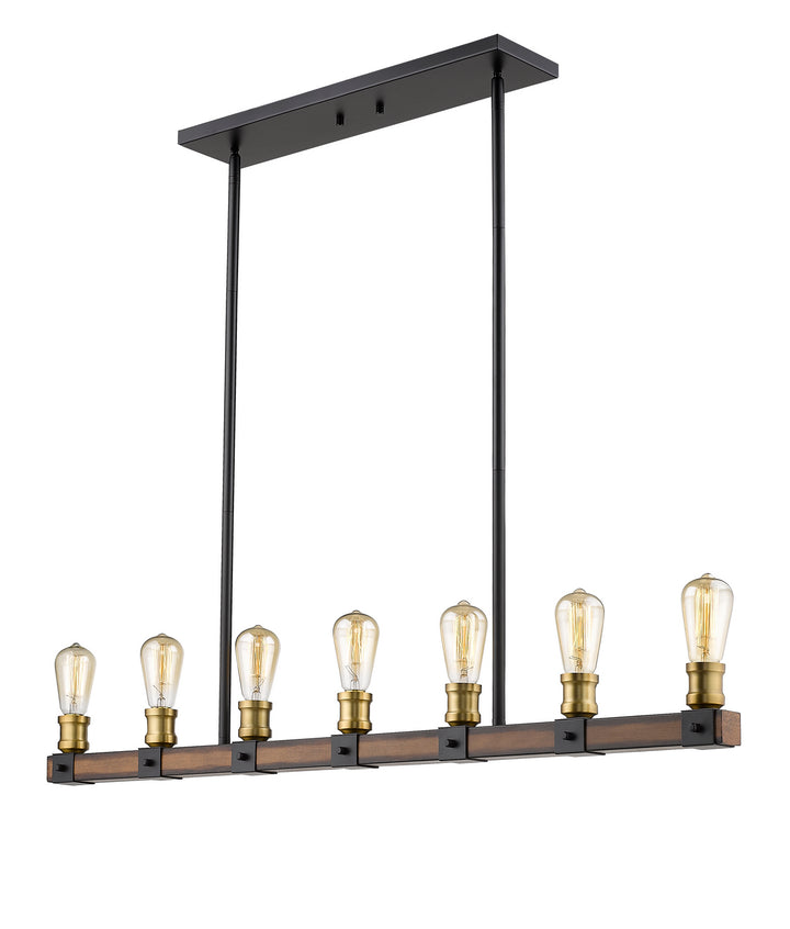 Z-Lite Kirkland 472-7L-RM Pendant Light - Rustic Mahogany