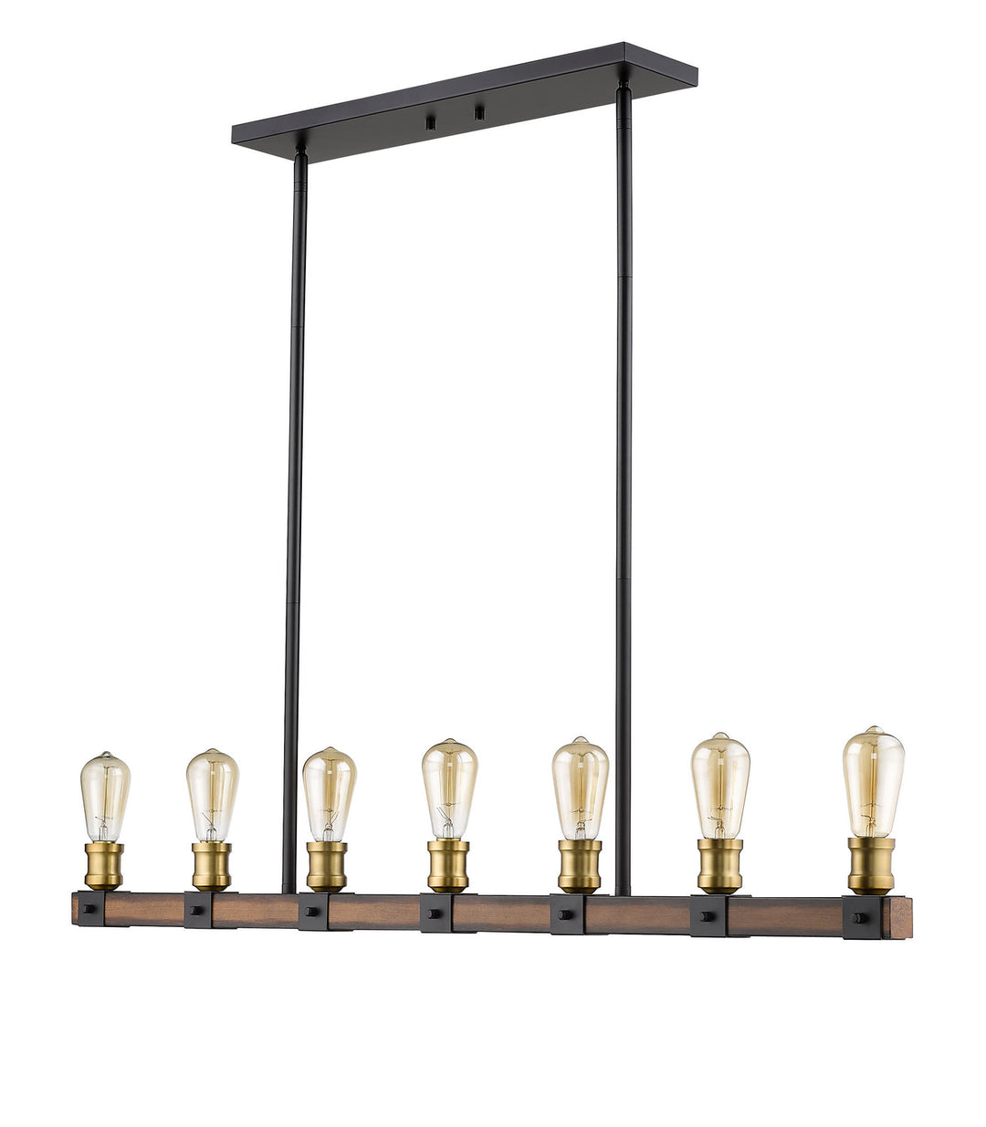 Z-Lite Kirkland 472-7L-RM Pendant Light - Rustic Mahogany