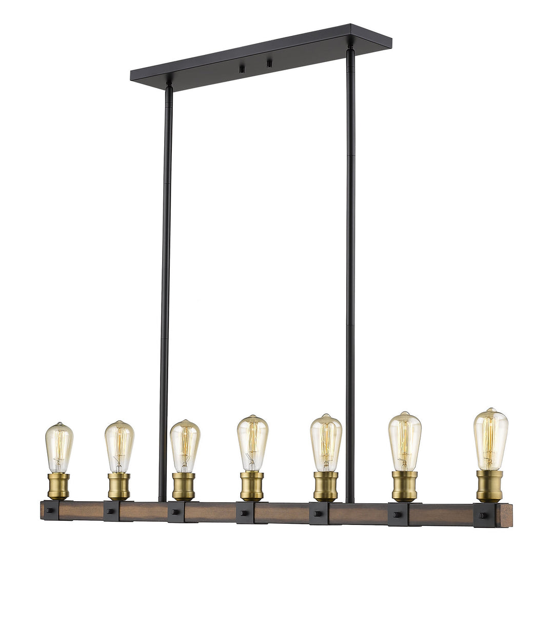 Z-Lite Kirkland 472-7L-RM Pendant Light - Rustic Mahogany
