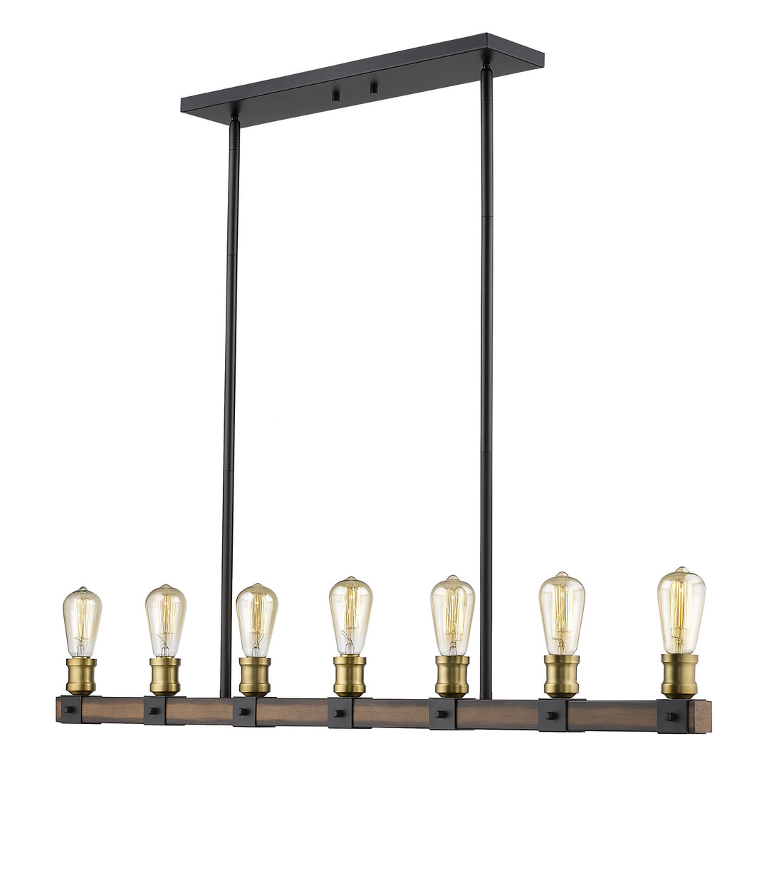 Z-Lite Kirkland 472-7L-RM Pendant Light - Rustic Mahogany
