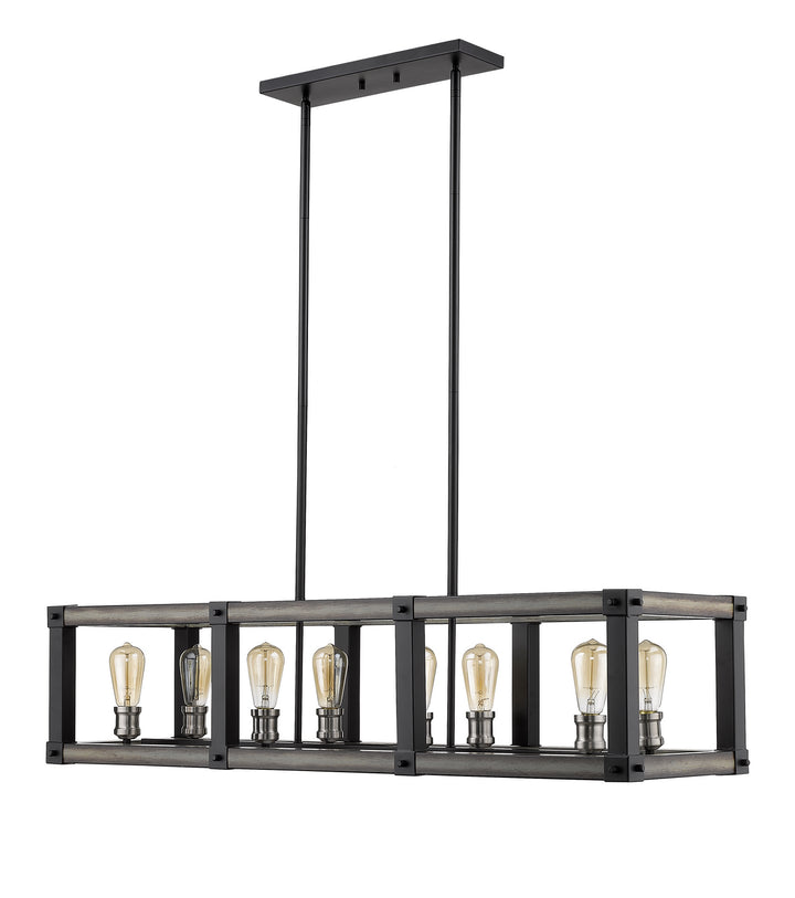 Z-Lite Kirkland 472-8L-ABB Pendant Light - Ashen Barnboard