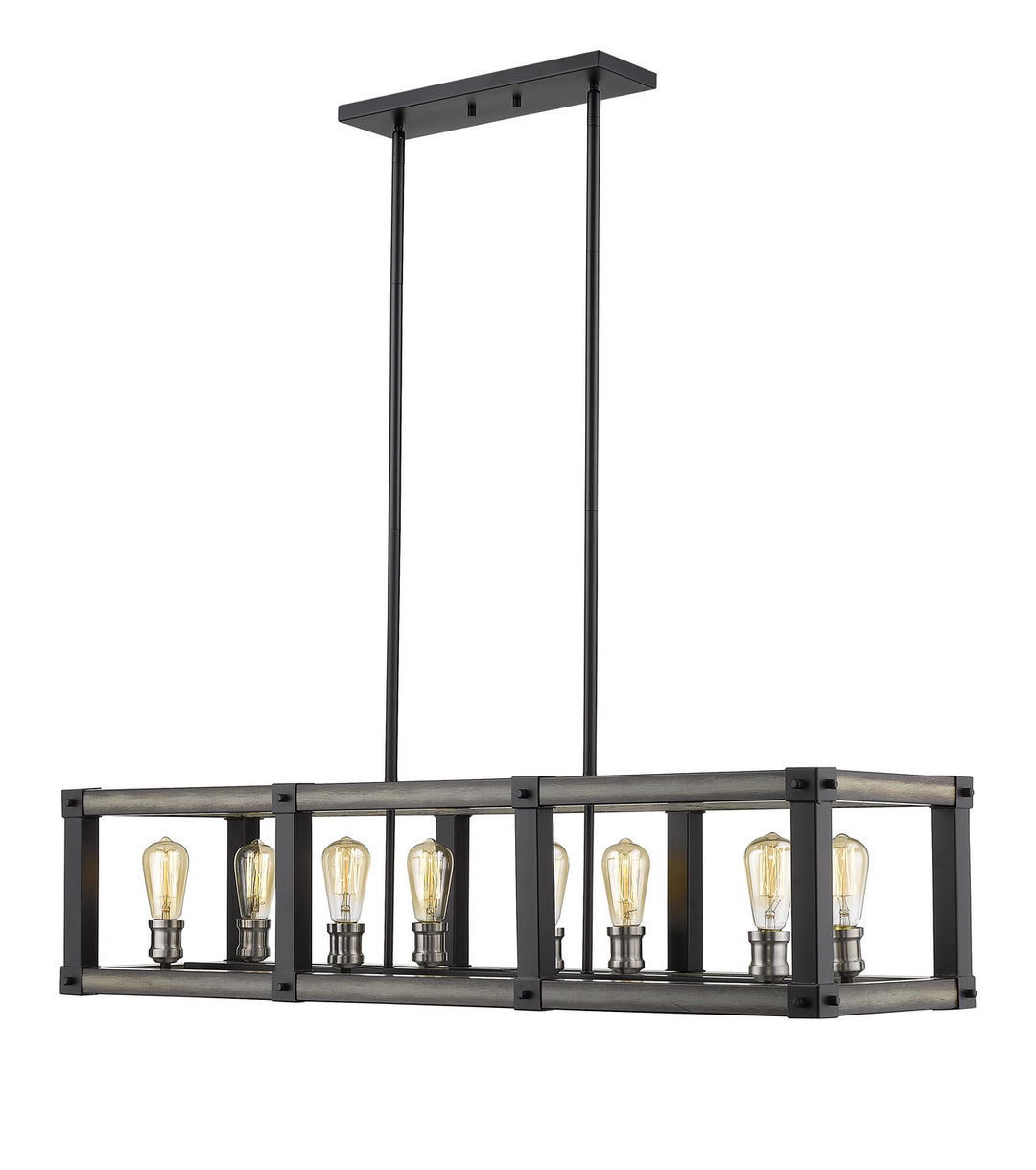 Z-Lite Kirkland 472-8L-ABB Pendant Light - Ashen Barnboard