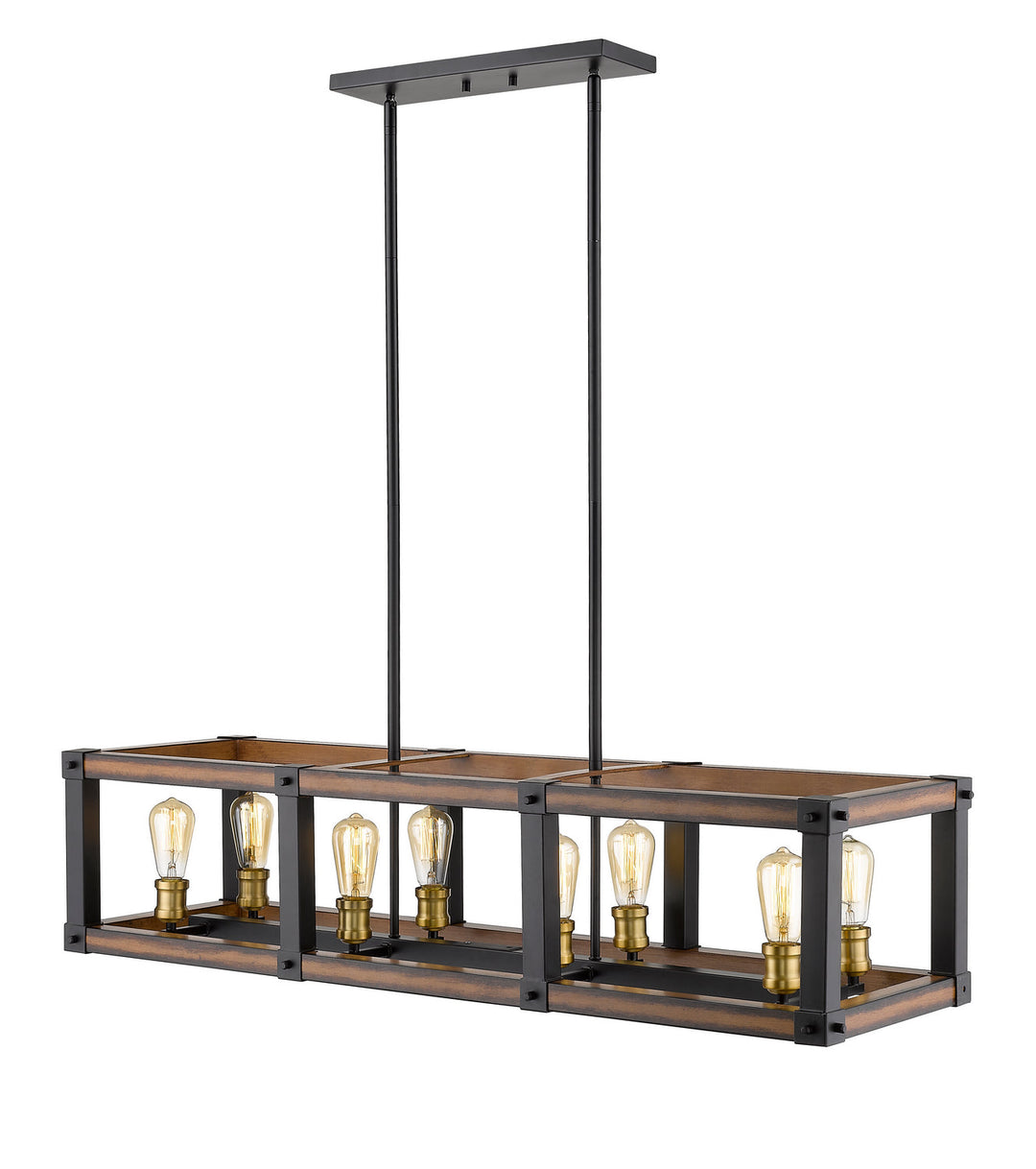 Z-Lite Kirkland 472-8L-RM Pendant Light - Rustic Mahogany
