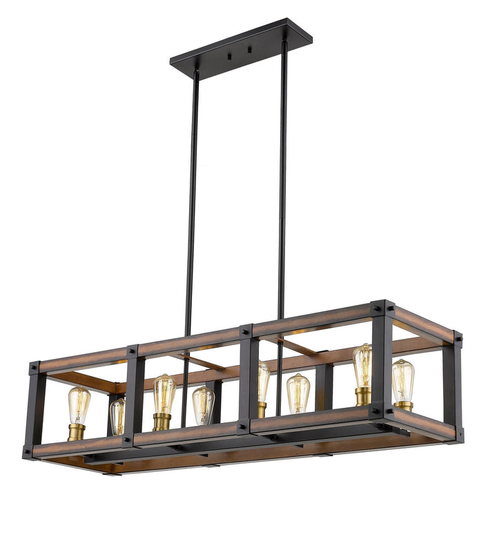 Z-Lite Kirkland 472-8L-RM Pendant Light - Rustic Mahogany
