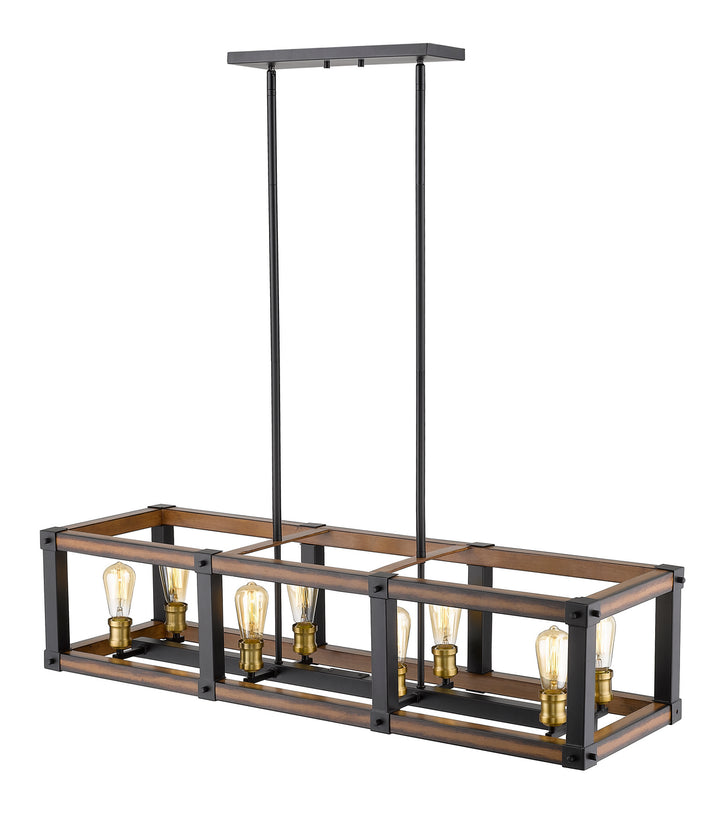 Z-Lite Kirkland 472-8L-RM Pendant Light - Rustic Mahogany