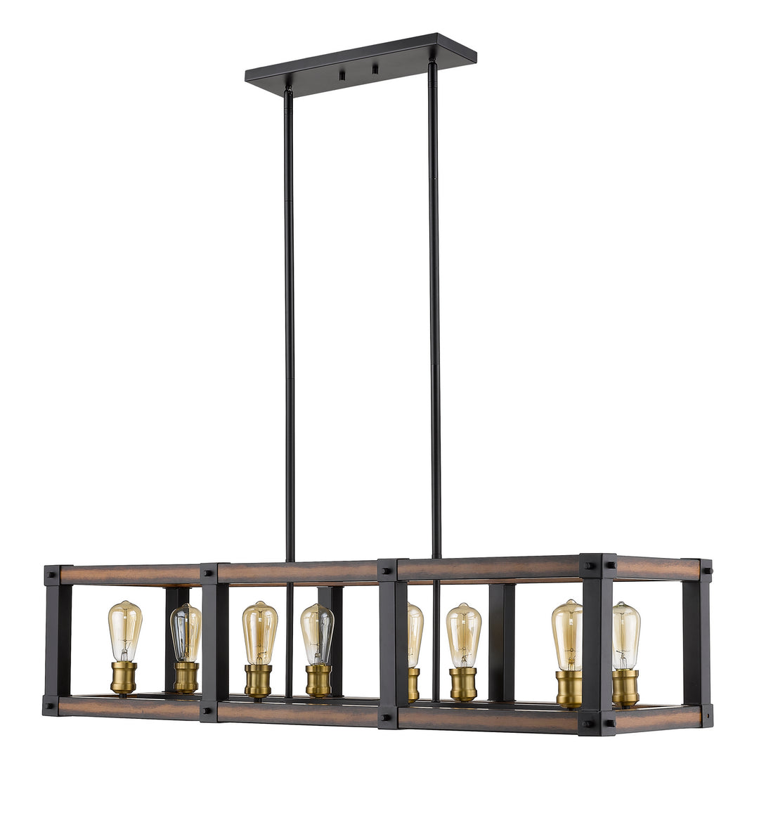 Z-Lite Kirkland 472-8L-RM Pendant Light - Rustic Mahogany