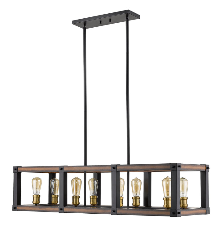Z-Lite Kirkland 472-8L-RM Pendant Light - Rustic Mahogany