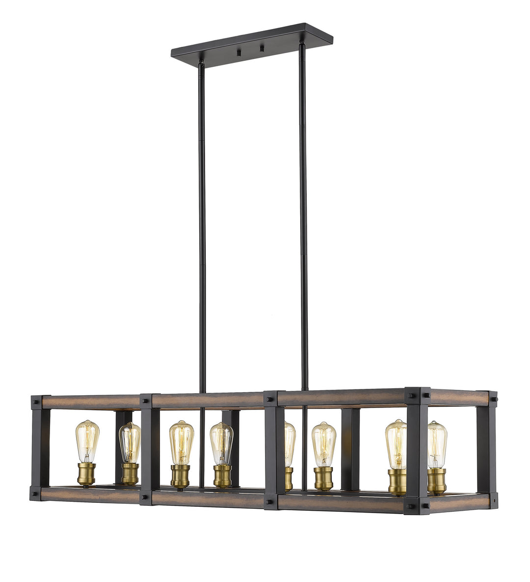 Z-Lite Kirkland 472-8L-RM Pendant Light - Rustic Mahogany