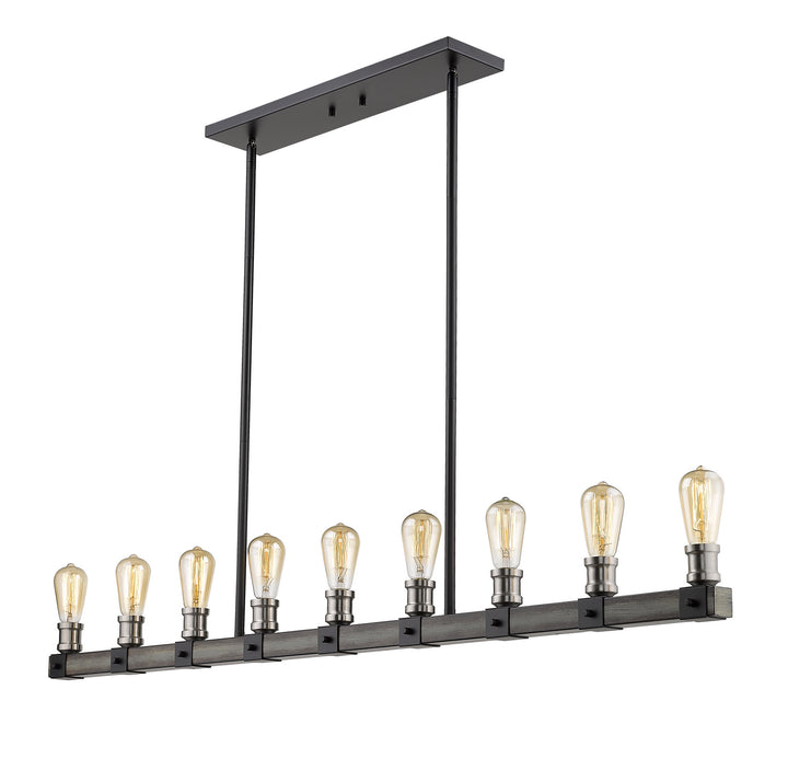 Z-Lite Kirkland 472-9L-ABB Pendant Light - Ashen Barnboard