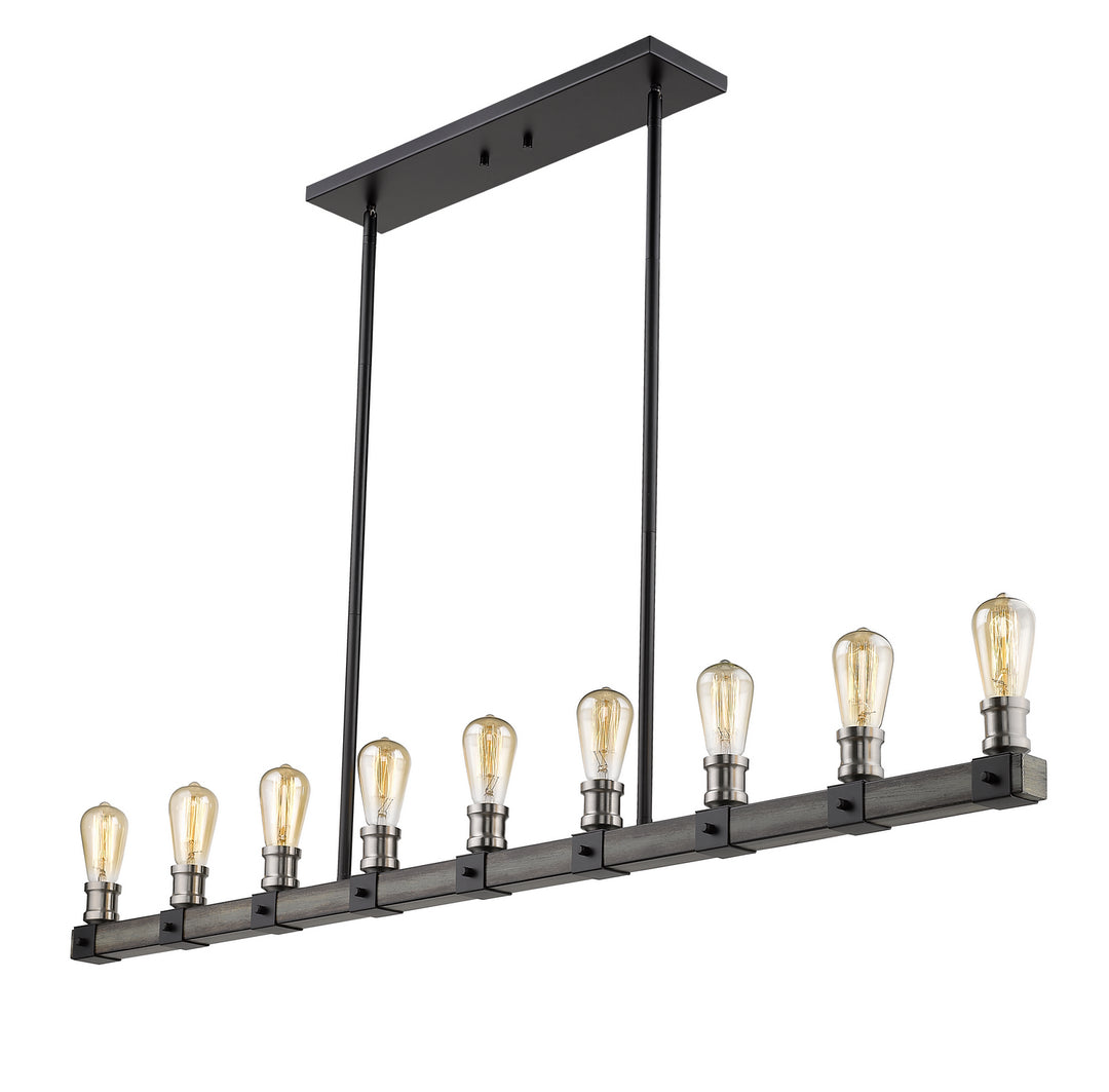 Z-Lite Kirkland 472-9L-ABB Pendant Light - Ashen Barnboard