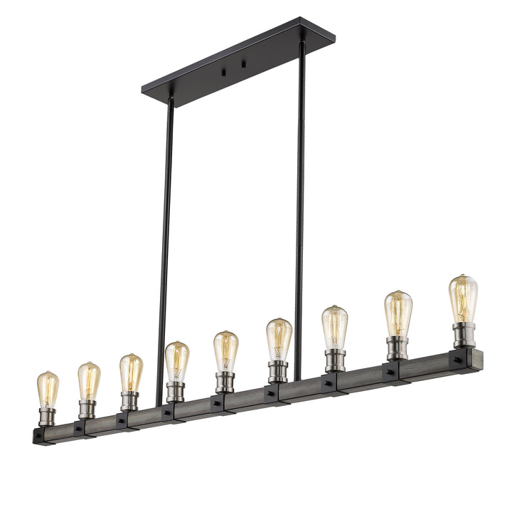 Z-Lite Kirkland 472-9L-ABB Pendant Light - Ashen Barnboard