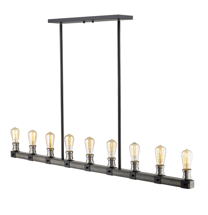 Z-Lite Kirkland 472-9L-ABB Pendant Light - Ashen Barnboard