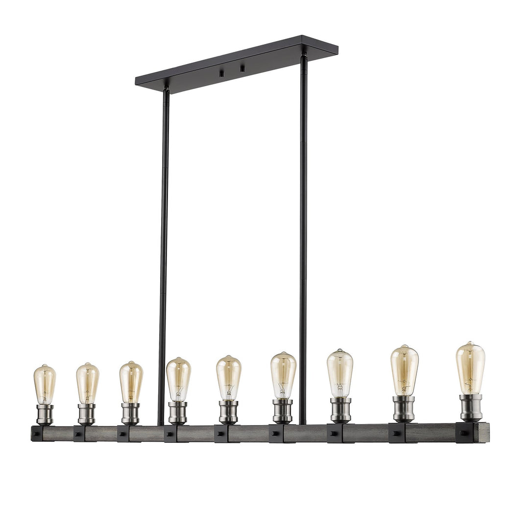 Z-Lite Kirkland 472-9L-ABB Pendant Light - Ashen Barnboard