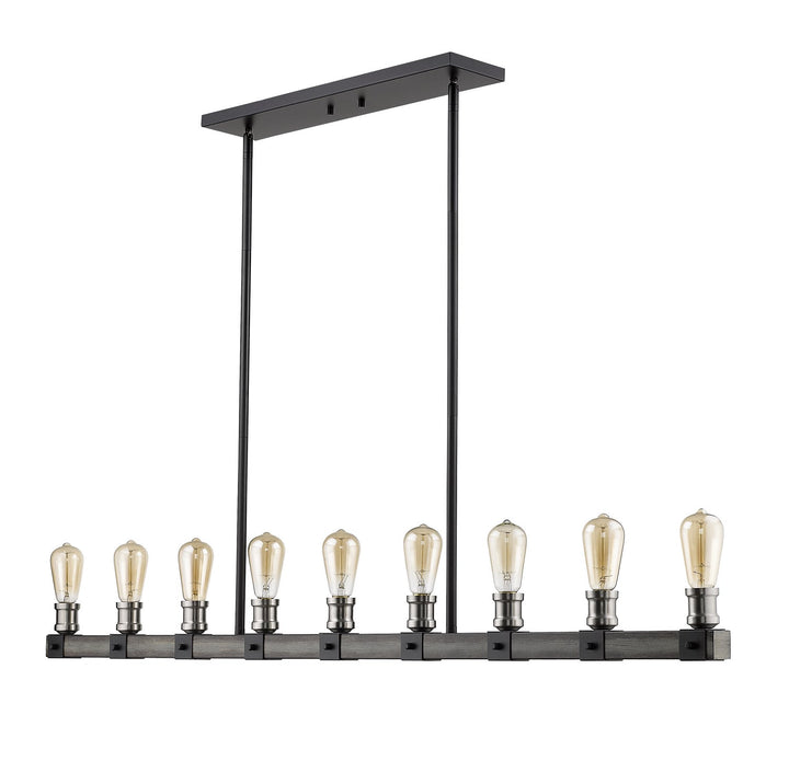 Z-Lite Kirkland 472-9L-ABB Pendant Light - Ashen Barnboard