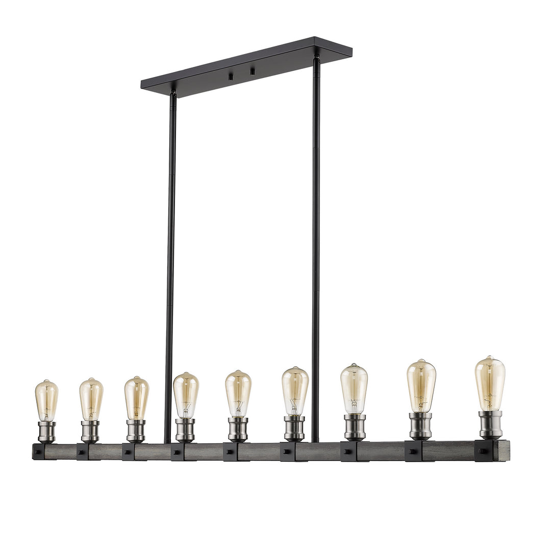 Z-Lite Kirkland 472-9L-ABB Pendant Light - Ashen Barnboard