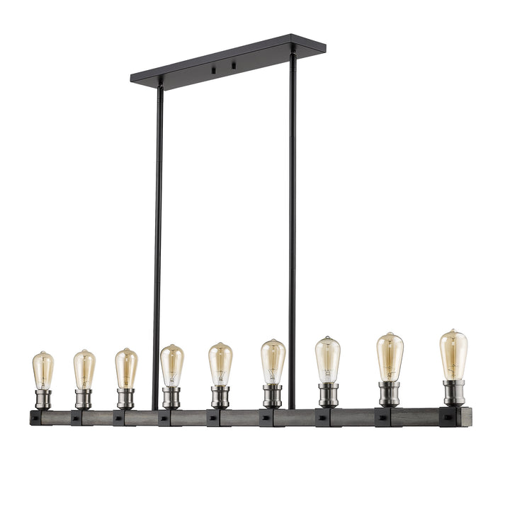 Z-Lite Kirkland 472-9L-ABB Pendant Light - Ashen Barnboard