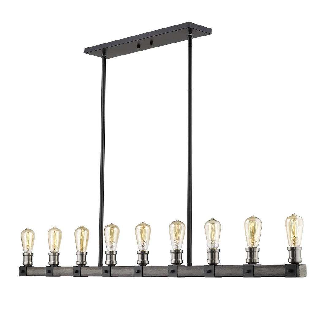 Z-Lite Kirkland 472-9L-ABB Pendant Light - Ashen Barnboard
