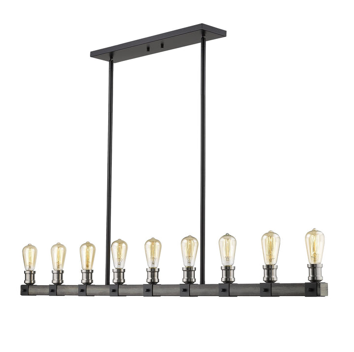 Z-Lite Kirkland 472-9L-ABB Pendant Light - Ashen Barnboard