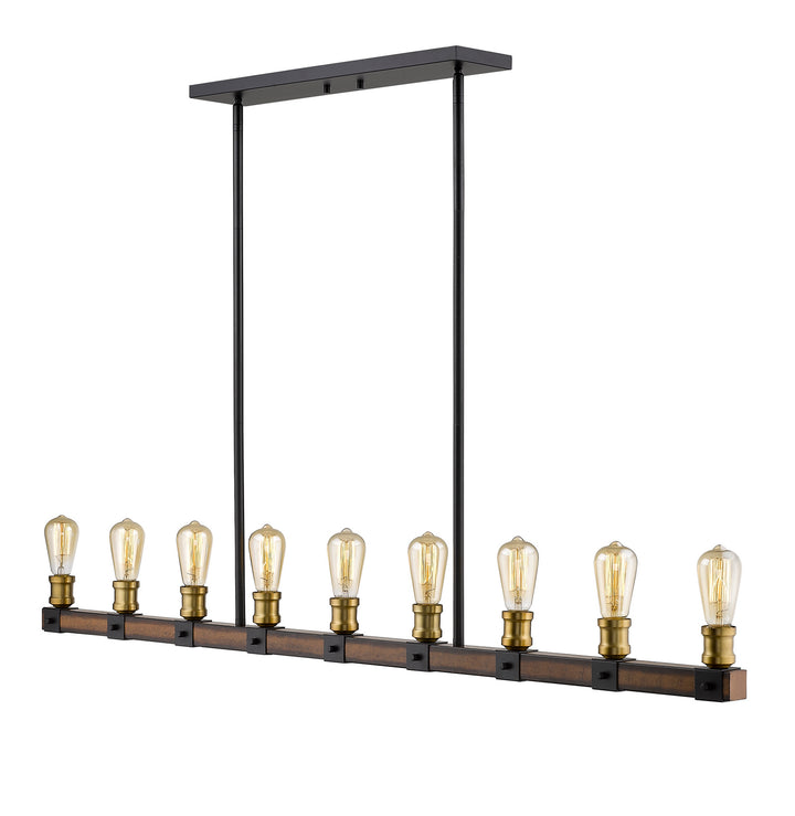 Z-Lite Kirkland 472-9L-RM Pendant Light - Rustic Mahogany