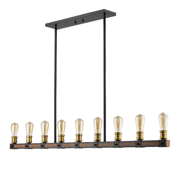 Z-Lite Kirkland 472-9L-RM Pendant Light - Rustic Mahogany
