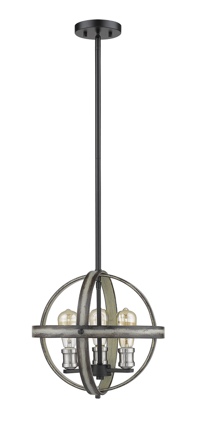 Z-Lite Kirkland 472B14-ABB Pendant Light - Ashen Barnboard