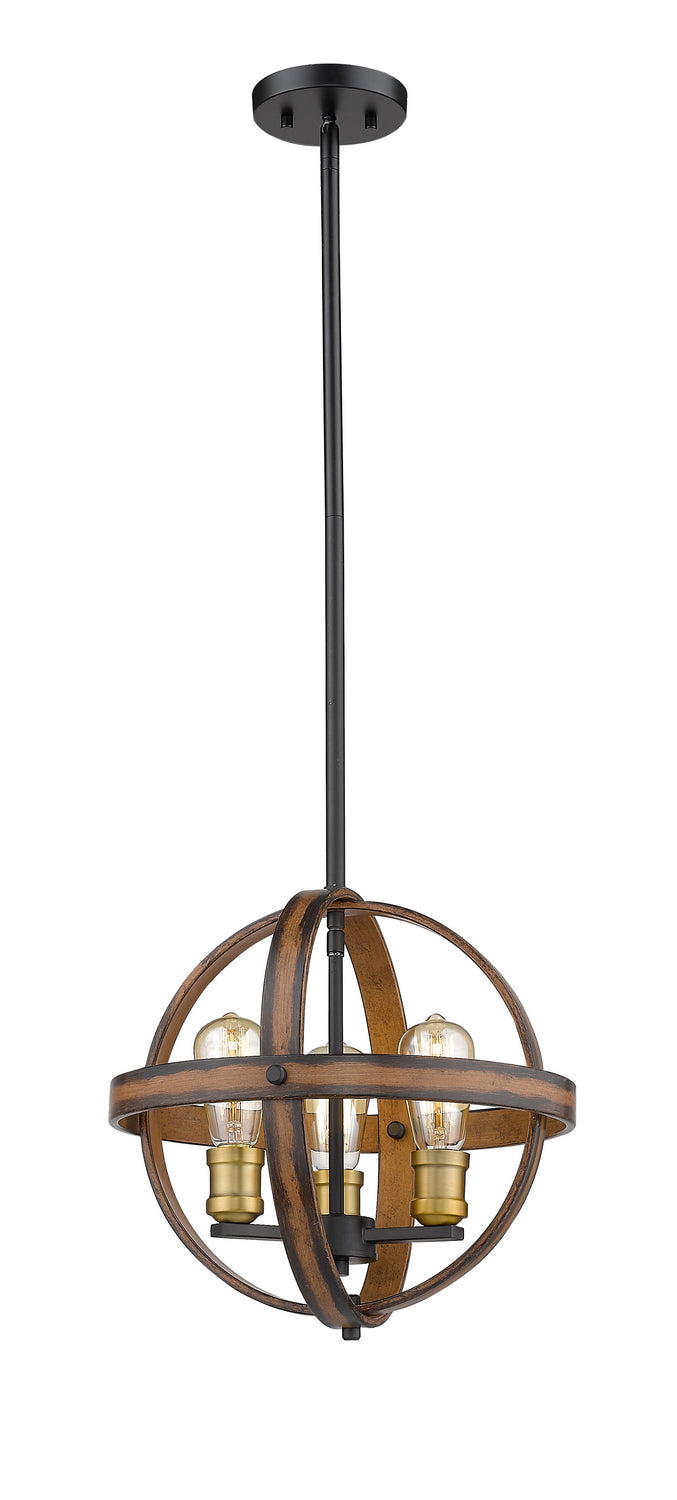 Z-Lite Kirkland 472B14-RM Pendant Light - Rustic Mahogany