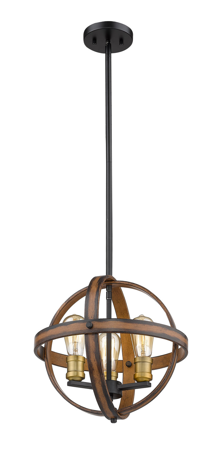 Z-Lite Kirkland 472B14-RM Pendant Light - Rustic Mahogany