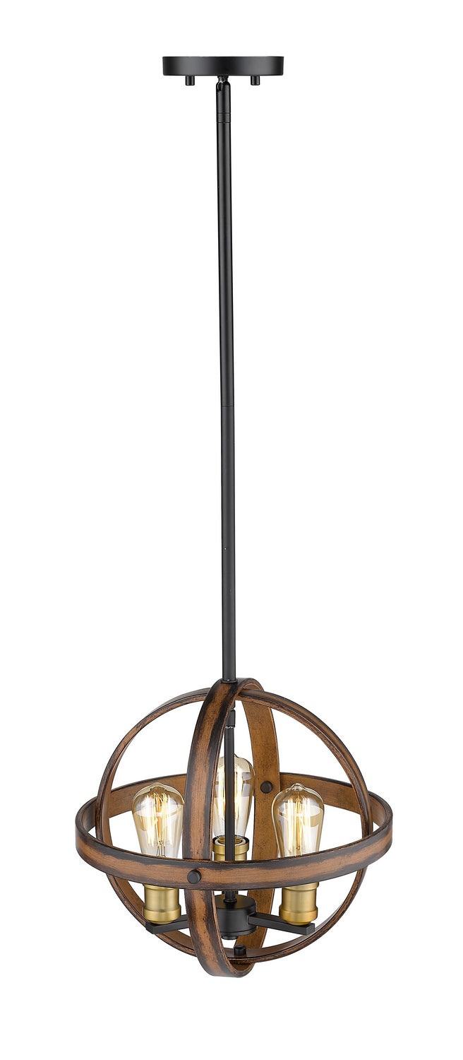 Z-Lite Kirkland 472B14-RM Pendant Light - Rustic Mahogany
