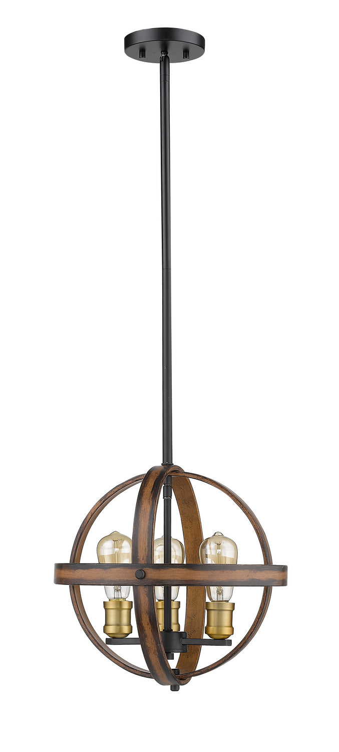 Z-Lite Kirkland 472B14-RM Pendant Light - Rustic Mahogany