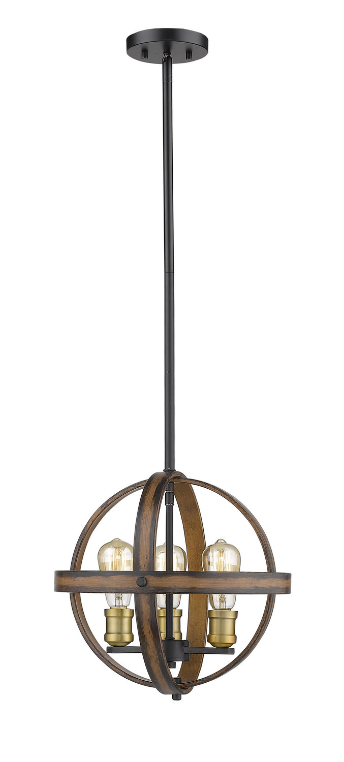 Z-Lite Kirkland 472B14-RM Pendant Light - Rustic Mahogany