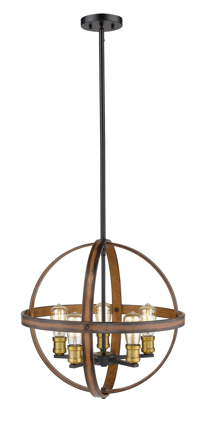 Z-Lite Kirkland 472B20-RM Pendant Light - Rustic Mahogany