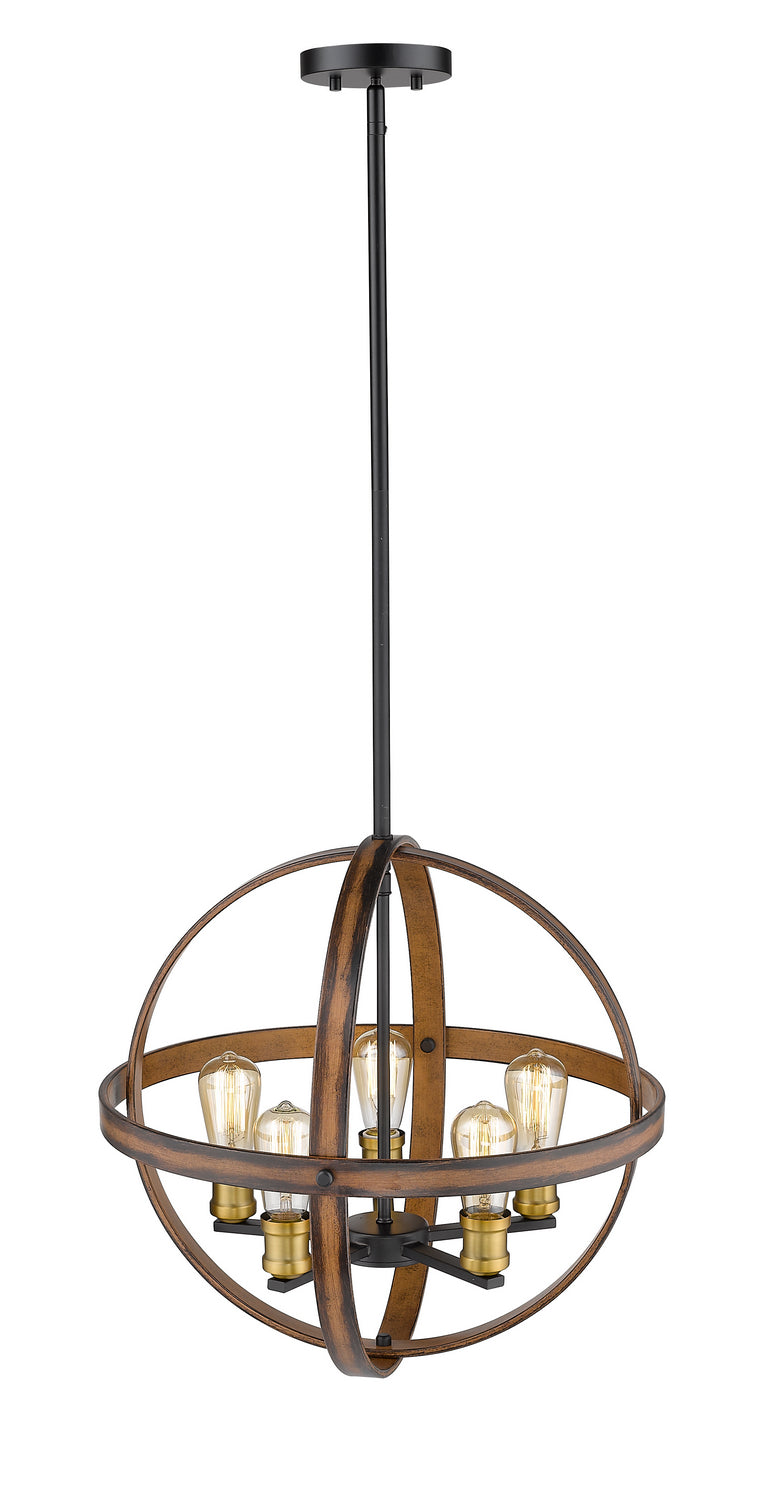 Z-Lite Kirkland 472B20-RM Pendant Light - Rustic Mahogany