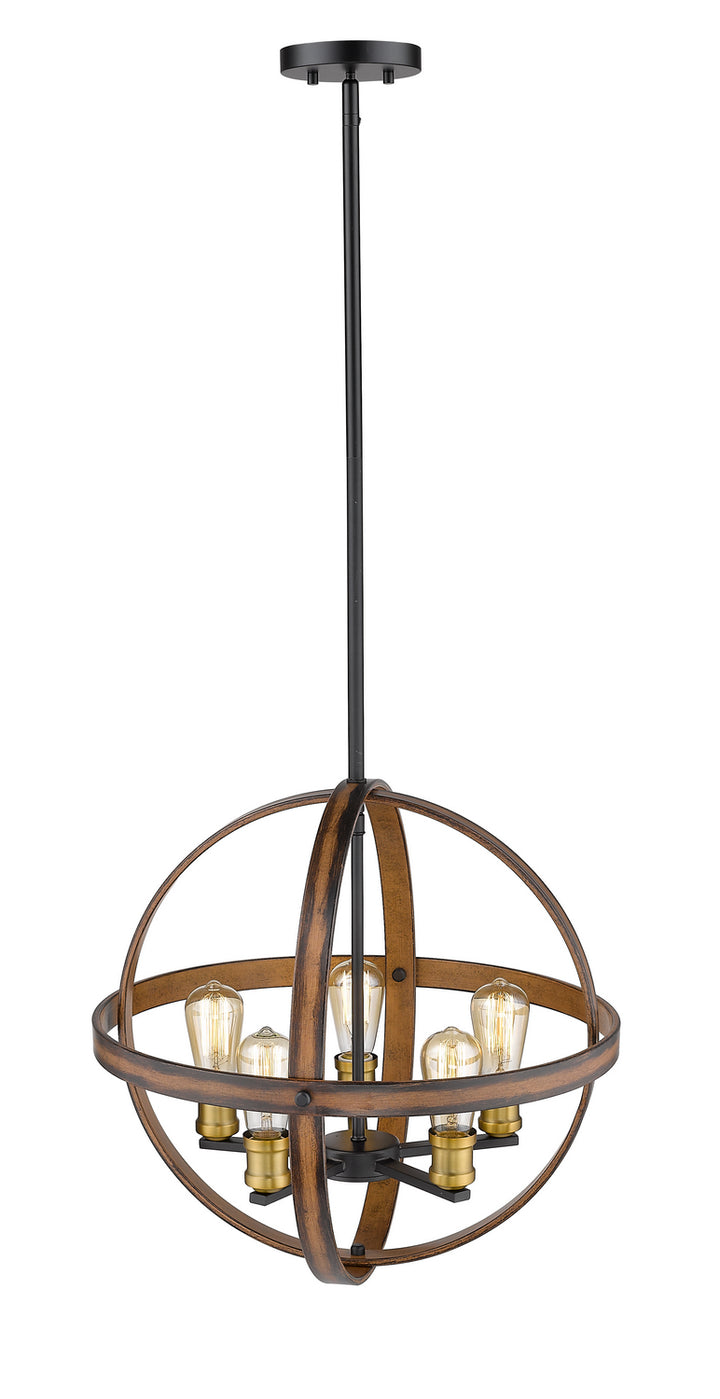 Z-Lite Kirkland 472B20-RM Pendant Light - Rustic Mahogany