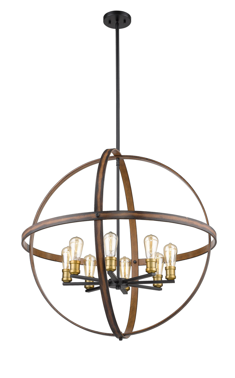 Z-Lite Kirkland 472B32-RM Pendant Light - Rustic Mahogany