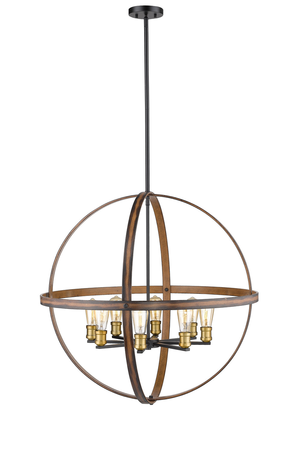 Z-Lite Kirkland 472B32-RM Pendant Light - Rustic Mahogany