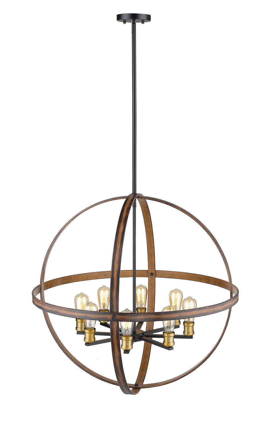 Z-Lite Kirkland 472B32-RM Pendant Light - Rustic Mahogany