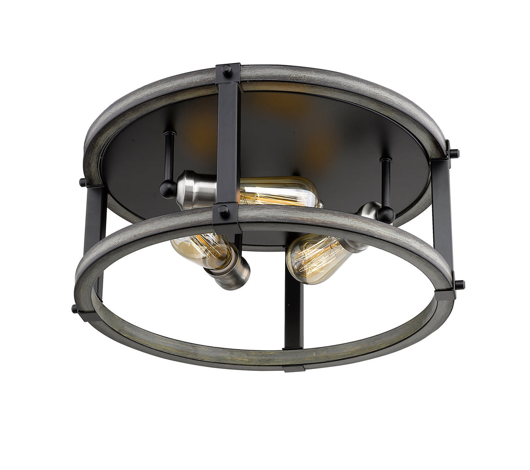 Z-Lite Kirkland 472F3R-ABB Ceiling Light - Ashen Barnboard