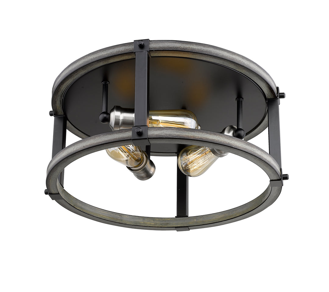 Z-Lite Kirkland 472F3R-ABB Ceiling Light - Ashen Barnboard