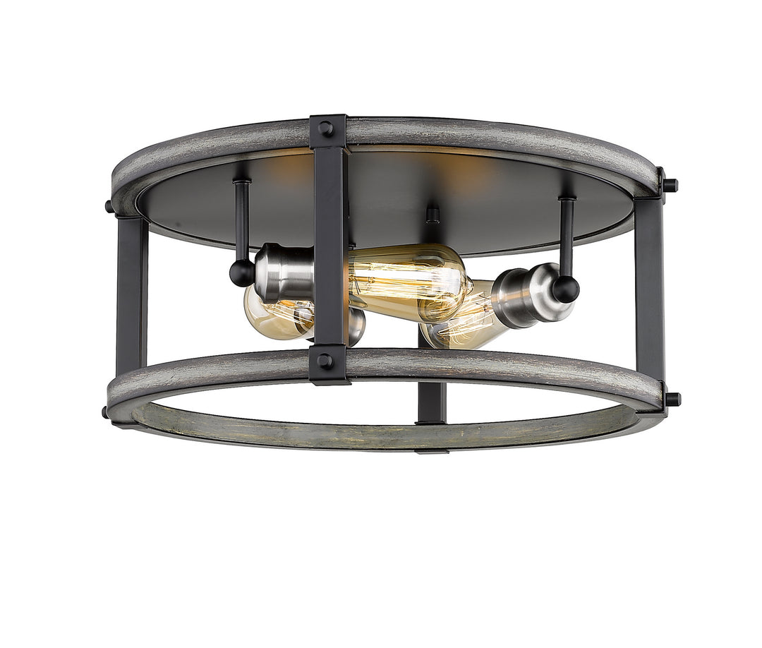Z-Lite Kirkland 472F3R-ABB Ceiling Light - Ashen Barnboard