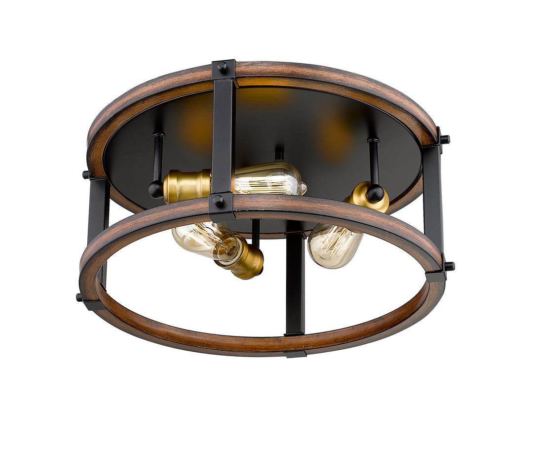Z-Lite Kirkland 472F3R-RM Ceiling Light - Rustic Mahogany