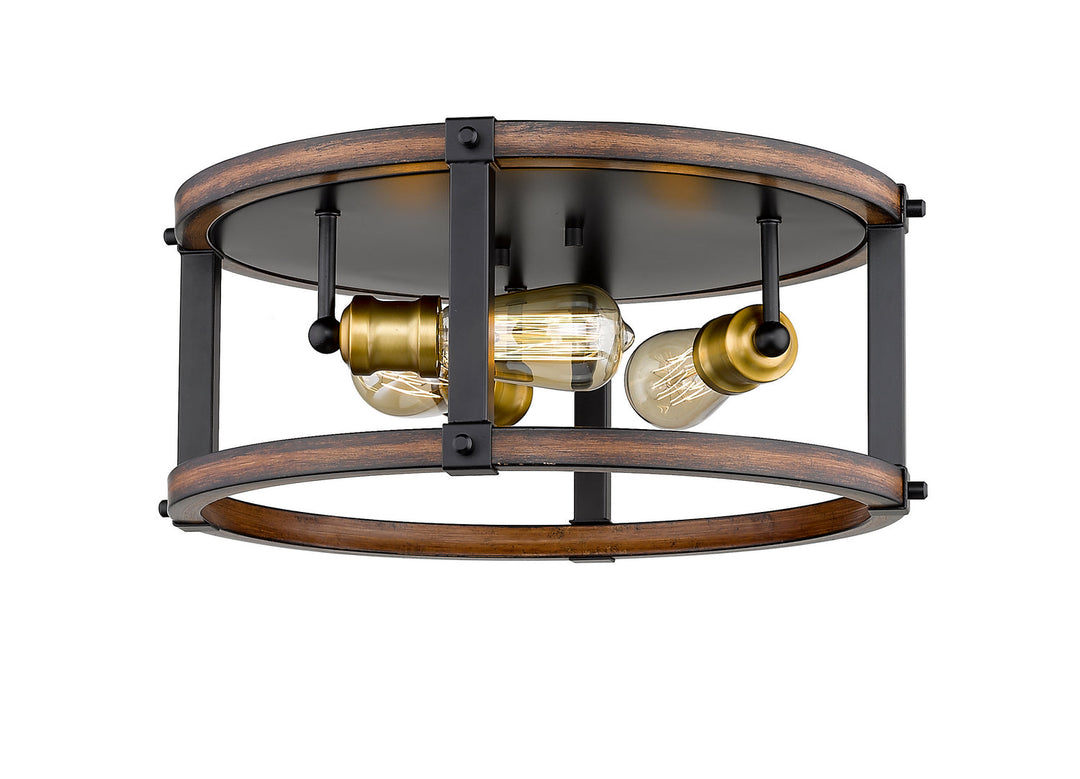 Z-Lite Kirkland 472F3R-RM Ceiling Light - Rustic Mahogany